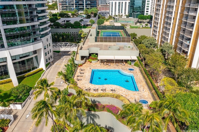 1330 Ala Moana Blvd Unit 3204, Honolulu, HI 96814 - view of urban area with a pool area