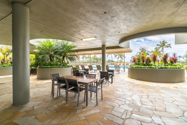 1330 Ala Moana Blvd Unit 3204, Honolulu, HI 96814 - view of patio featuring an outdoor pool and outdoor dining area