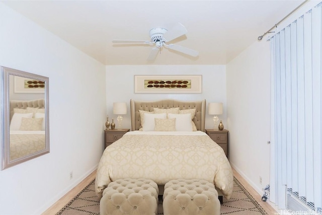 bedroom with ceiling fan