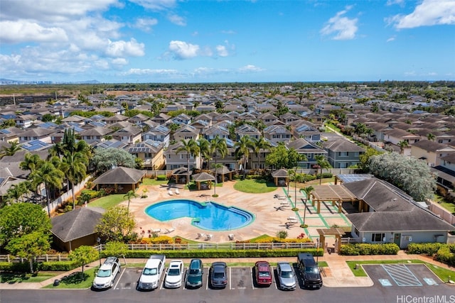 drone / aerial view featuring a residential view