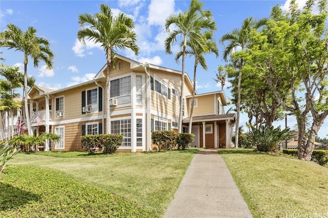 view of front of house with a front yard