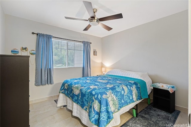 bedroom with ceiling fan