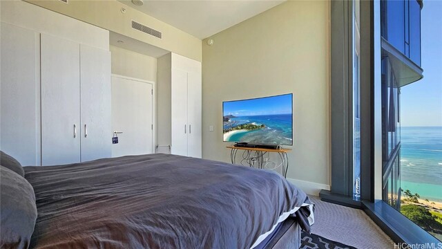 bedroom featuring a closet