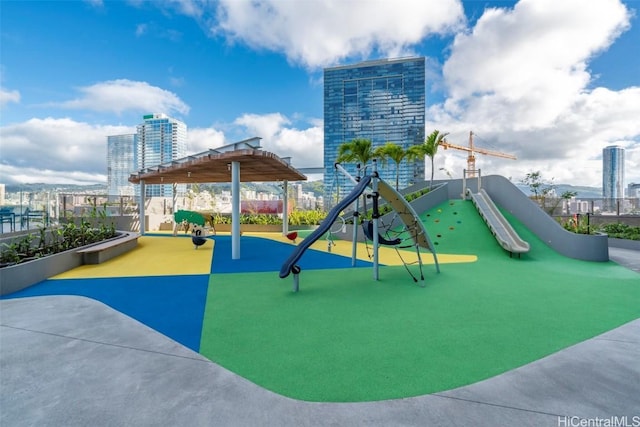 view of play area