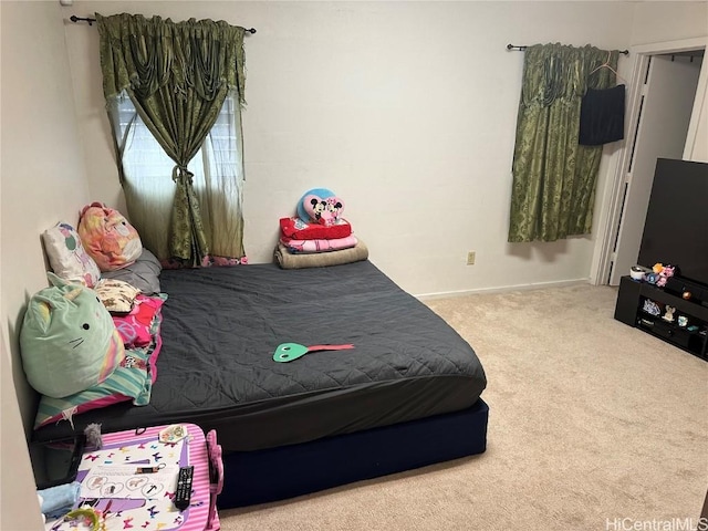 view of carpeted bedroom