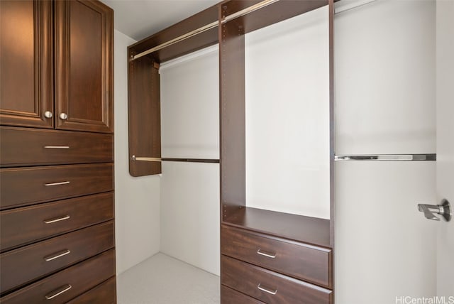 spacious closet with water heater