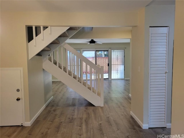 corridor featuring hardwood / wood-style flooring