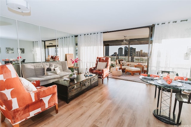 583 Kamoku St Unit 1907, Honolulu, HI 96826 - living area with wood finished floors