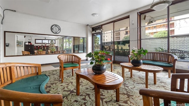 view of sunroom