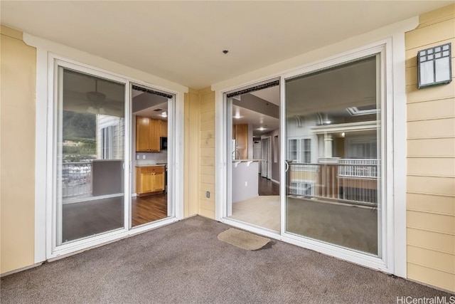 interior space featuring carpet floors