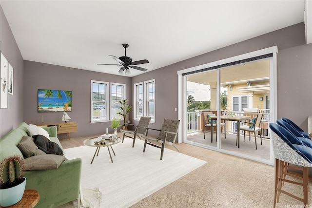 520 Lunalilo Home Rd Unit 7427, Honolulu, HI 96825 - living room featuring carpet floors and ceiling fan