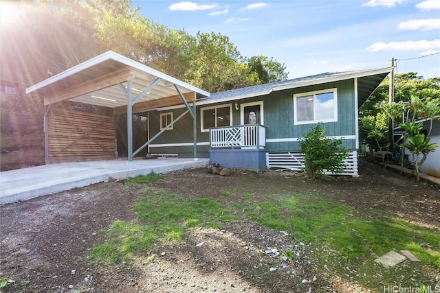 view of front of home