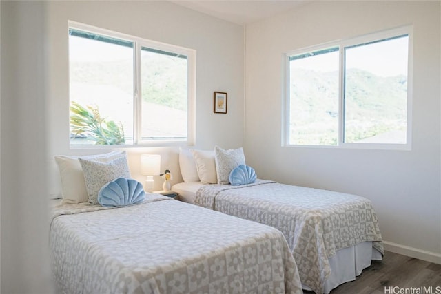 bedroom featuring wood-type flooring