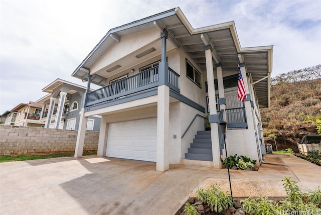 view of front of home featuring a garage