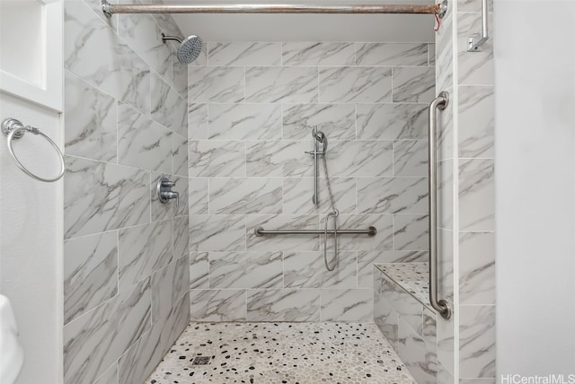 full bathroom featuring a stall shower