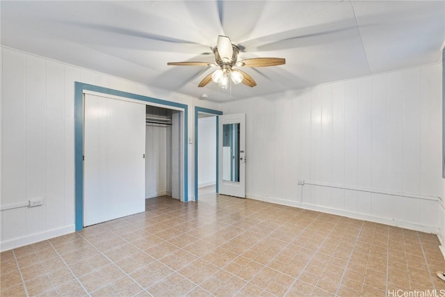 unfurnished room featuring ceiling fan