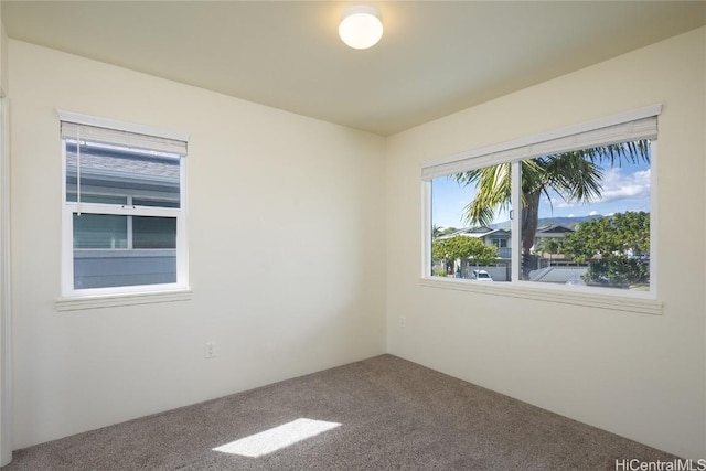 view of carpeted spare room