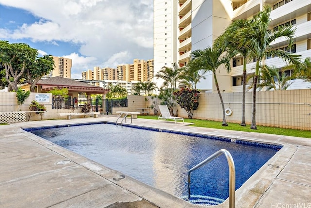 view of pool with a patio