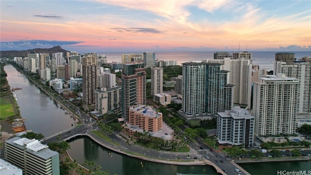 view of city featuring a water view