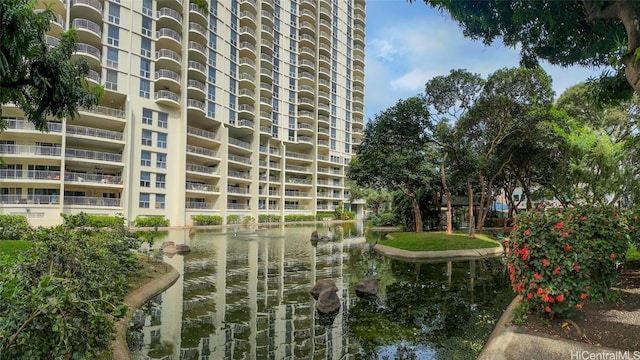 view of property featuring a water view