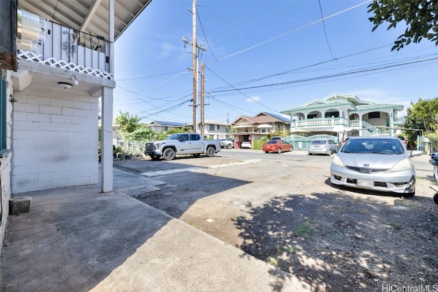 view of parking / parking lot