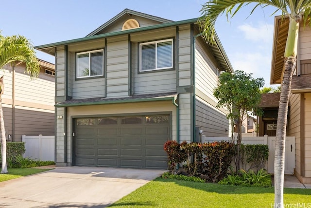 view of front facade featuring a garage