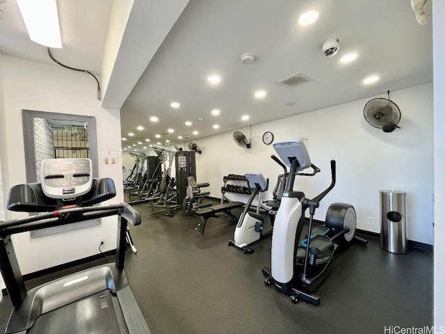 1717 Ala Wai Blvd Unit 505, Honolulu, HI 96815 - exercise room with recessed lighting