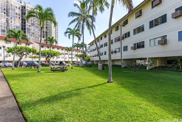 view of community with a yard