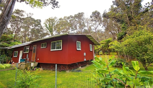 exterior space featuring fence