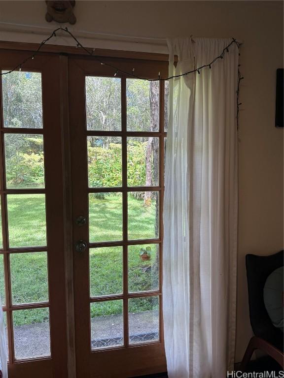 entryway with french doors