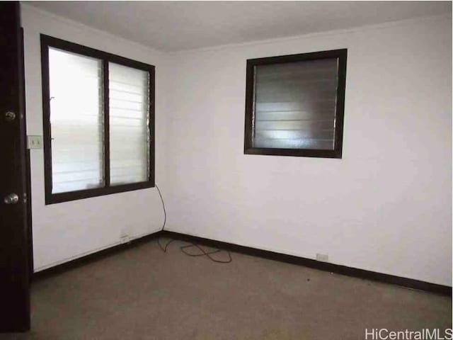 view of carpeted empty room