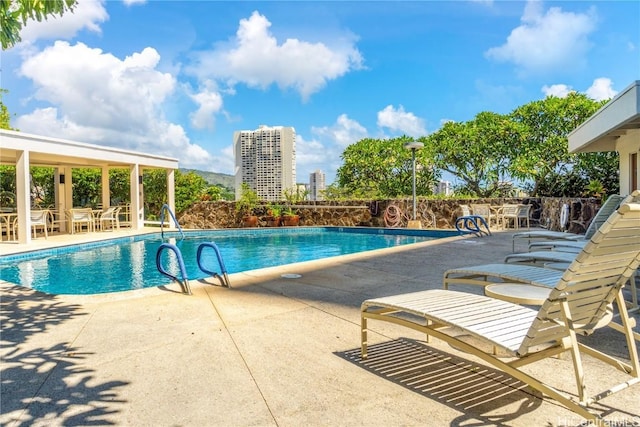 view of pool with a patio