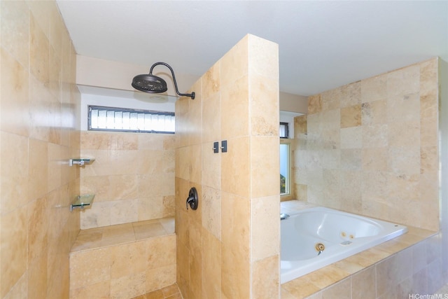 1175 Palea Way, Honolulu, HI 96825 - bathroom with a jetted tub and a tile shower