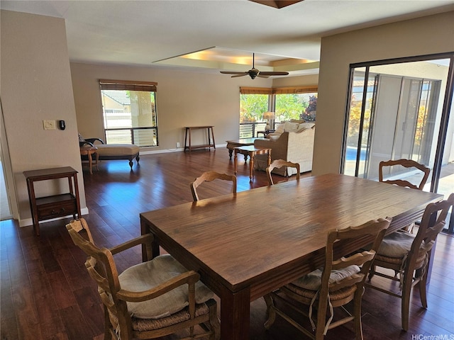 1175 Palea Way, Honolulu, HI 96825 - dining space featuring hardwood / wood-style flooring and ceiling fan