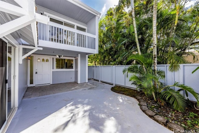 view of patio with a fenced backyard