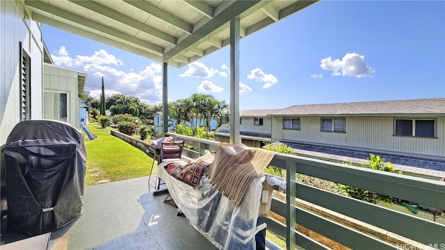 view of patio / terrace with a grill