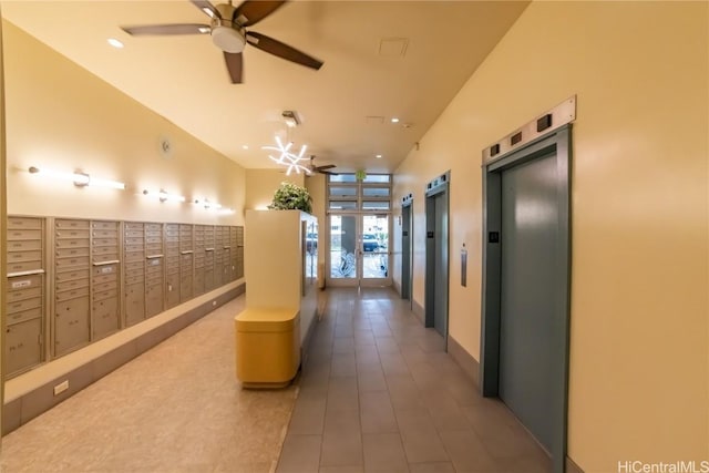 hall featuring elevator