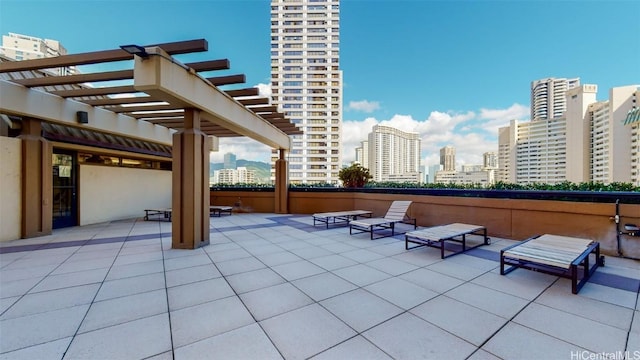 view of patio with a pergola