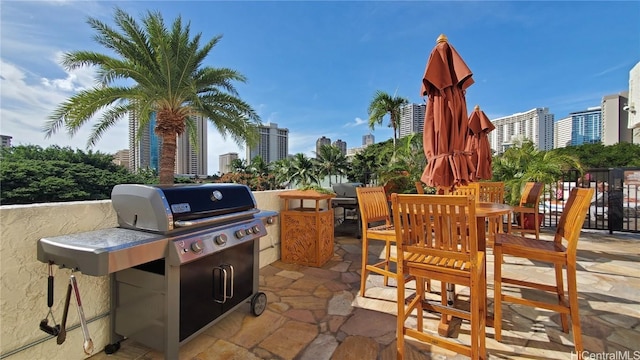 view of patio / terrace featuring area for grilling