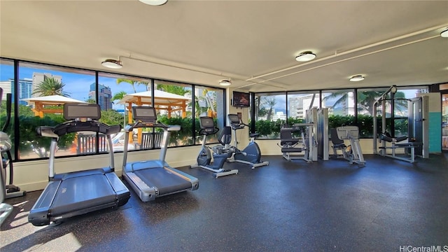 view of exercise room