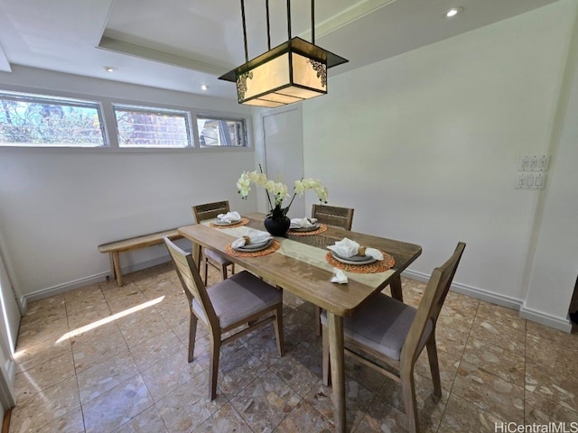 view of dining area