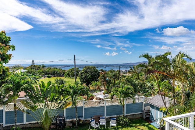 property view of water with a mountain view