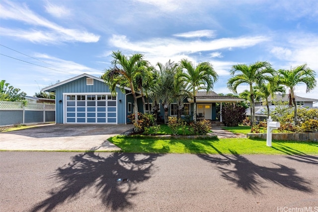 ranch-style home with a garage