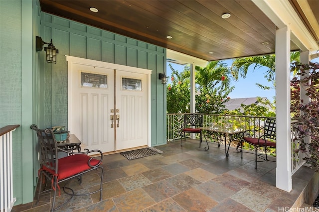 view of patio / terrace featuring a porch