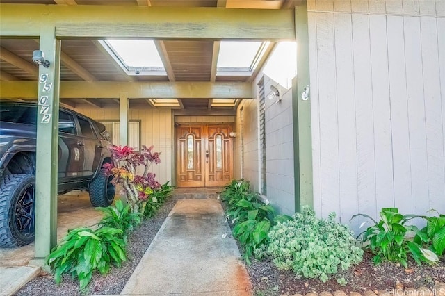 view of doorway to property