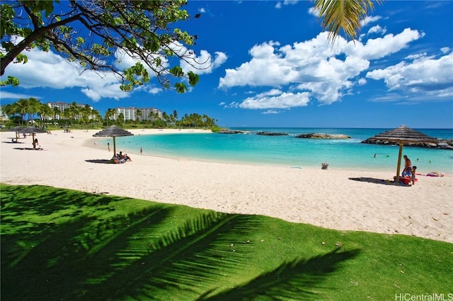 water view with a beach view