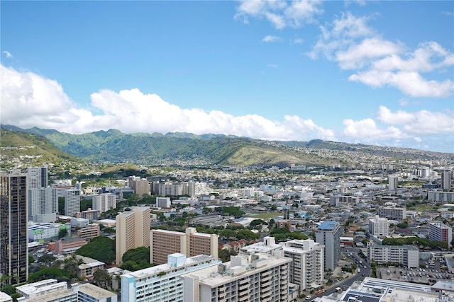 city view with a mountain view