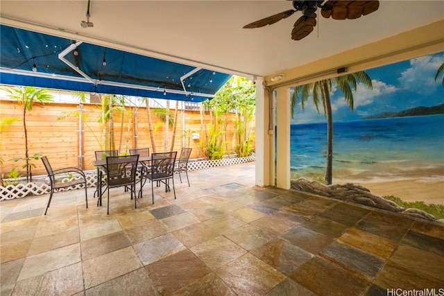 view of patio / terrace with ceiling fan