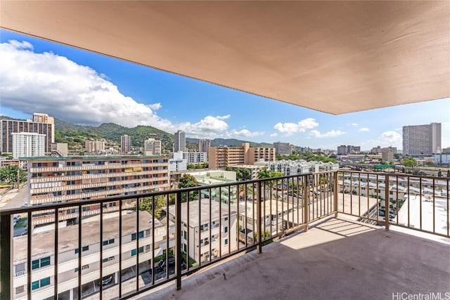 balcony featuring a view of city