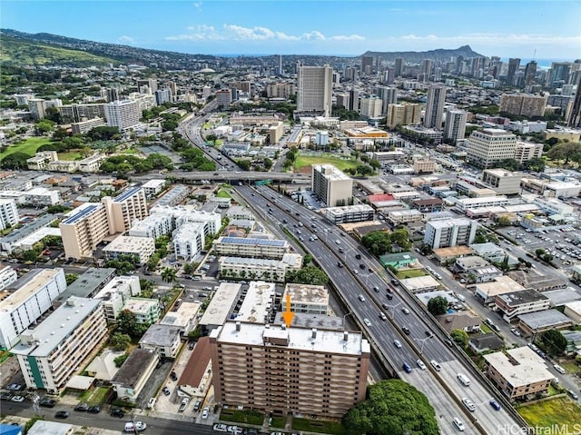 aerial view with a view of city